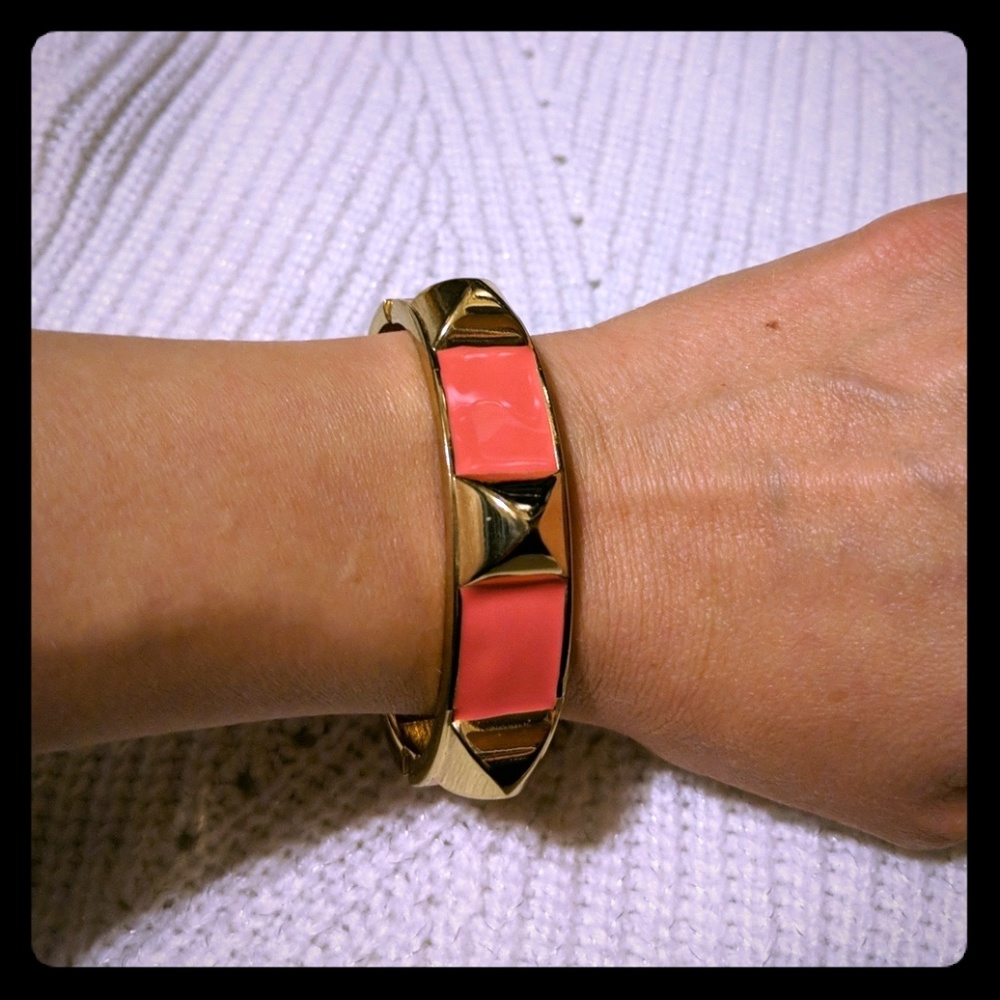 Coral & Gold Bracelet